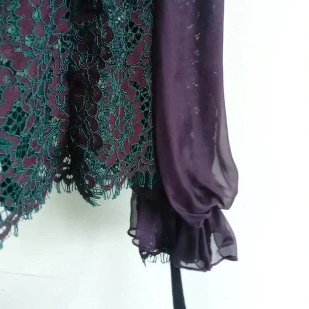 Self  Portrait Lace and chiffon blouse